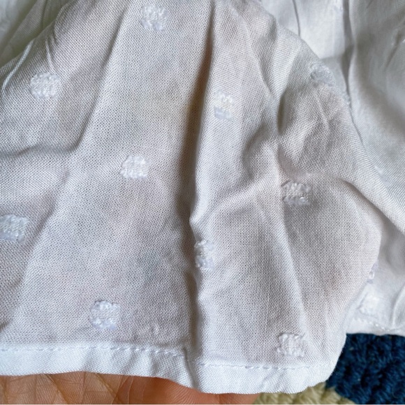 🐚 REBELLION BOHO WHITE RUFFLE SUMMER TOP! - Picture 11 of 12